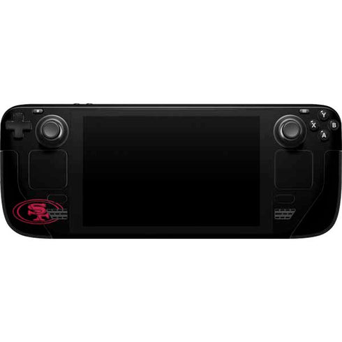 NFL San Francisco 49ers Black Performance Series Steam Deck Handheld Gaming Computer Skin